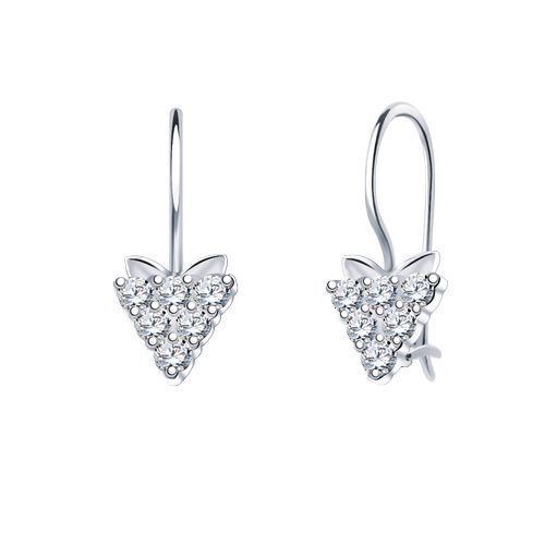 Сапфир каталог товаров Серьги детские из серебра с фианитом