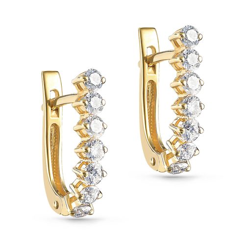 Сапфир каталог товаров Серьги из желтого золота с бриллиантом