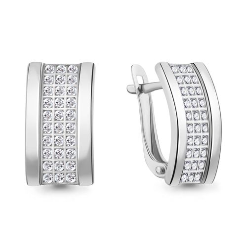 Сапфир каталог товаров Серьги из серебра с фианитом