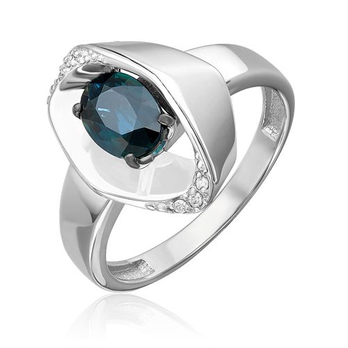 Сапфир каталог товаров Кольцо из белого золота с сапфиром, бриллиантом