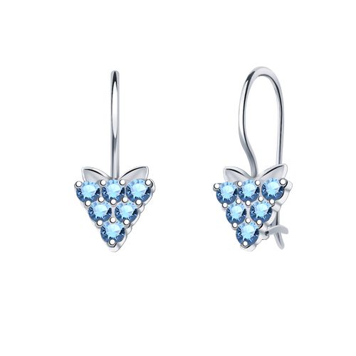 Сапфир каталог товаров Серьги детские из серебра с фианитом