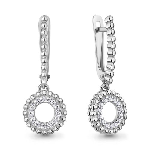 Сапфир каталог товаров Серьги из серебра с фианитом