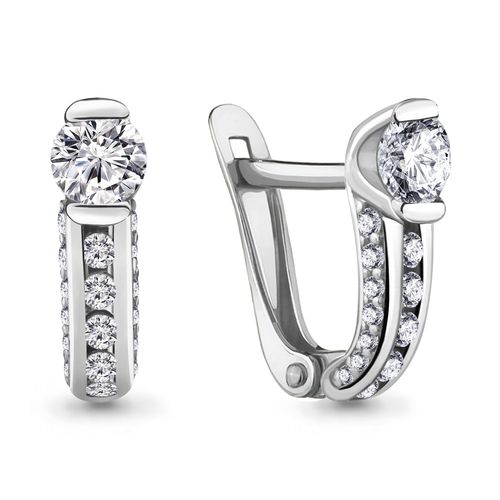 Сапфир каталог товаров Серьги из серебра с фианитом