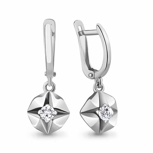 Сапфир каталог товаров Серьги из серебра с фианитом