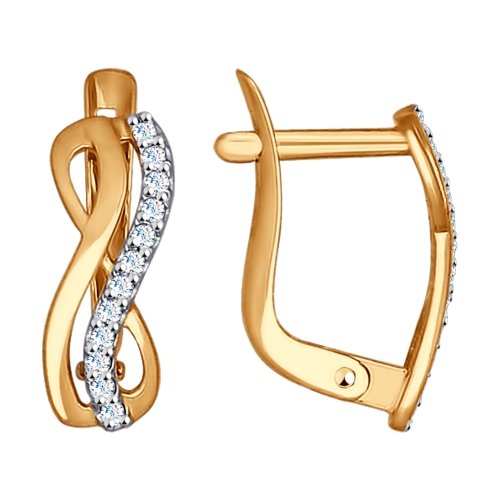 Сапфир каталог товаров Серьги из золота с фианитом