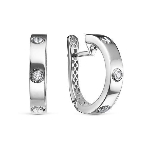 Сапфир каталог товаров Серьги из белого золота с бриллиантом