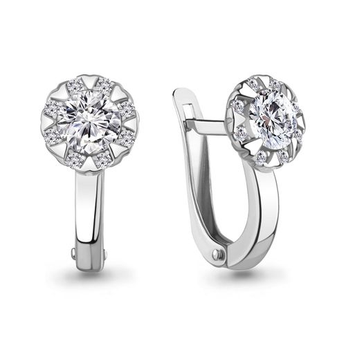 Сапфир каталог товаров Серьги из серебра с фианитом