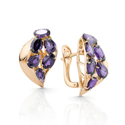 Сапфир каталог товаров Серьги из золота с александритом