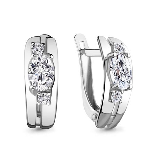 Сапфир каталог товаров Серьги из серебра с фианитом