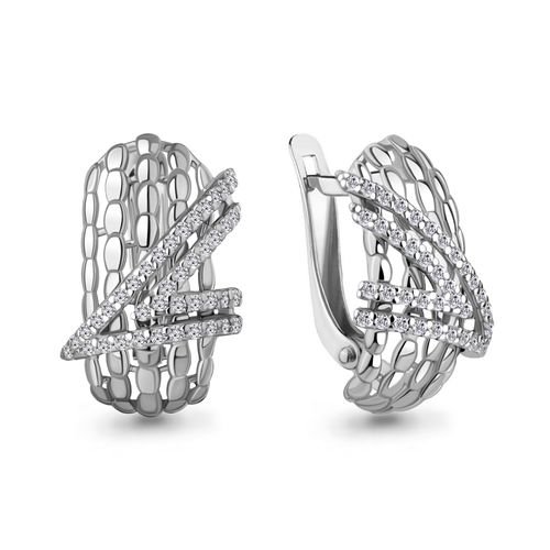 Сапфир каталог товаров Серьги из серебра с фианитом