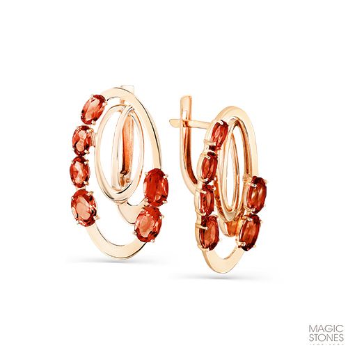 Сапфир каталог товаров Серьги из золота с гранатом