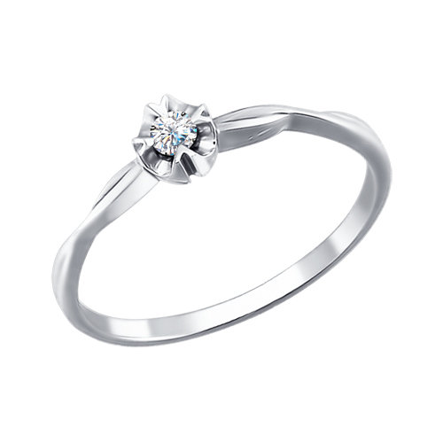 Сапфир каталог товаров Кольцо из белого золота с бриллиантом