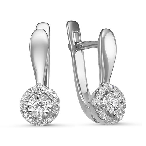 Сапфир каталог товаров Серьги из белого золота с бриллиантом