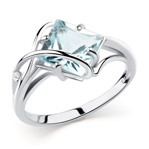 Сапфир каталог товаров Кольцо из серебра с фианитом, топазом