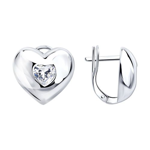 Сапфир каталог товаров Серьги из серебра с фианитом