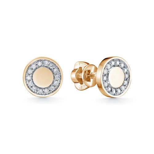 Сапфир каталог товаров Серьги гвоздики из золота с бриллиантом