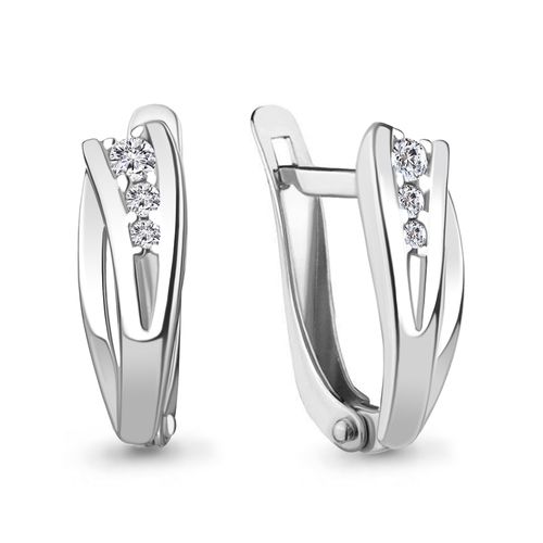 Сапфир каталог товаров Серьги из серебра с фианитом