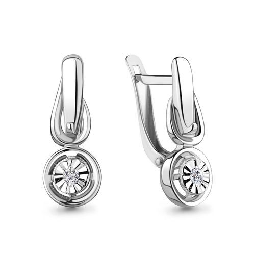 Сапфир каталог товаров Серьги из серебра с фианитом