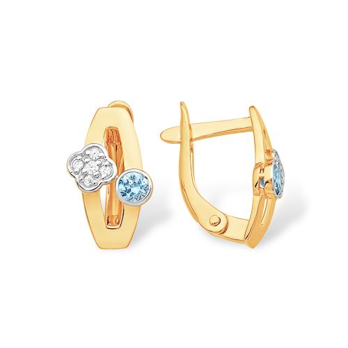 Сапфир каталог товаров Серьги из золота с фианитом