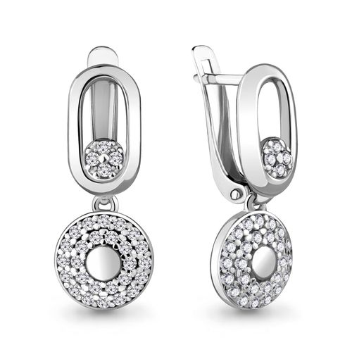 Сапфир каталог товаров Серьги из серебра с фианитом