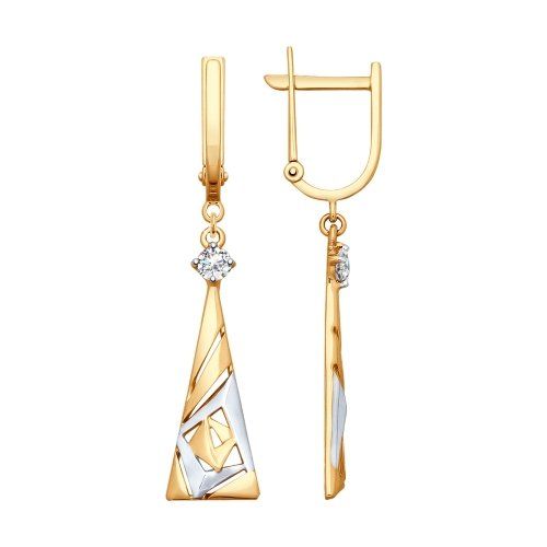 Сапфир каталог товаров Серьги из золота с фианитом