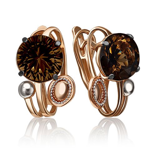 Сапфир каталог товаров Серьги из золота с кварцем