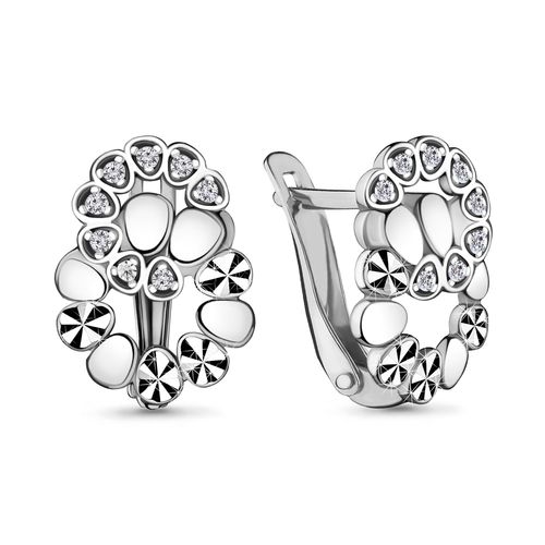 Сапфир каталог товаров Серьги из серебра с фианитом