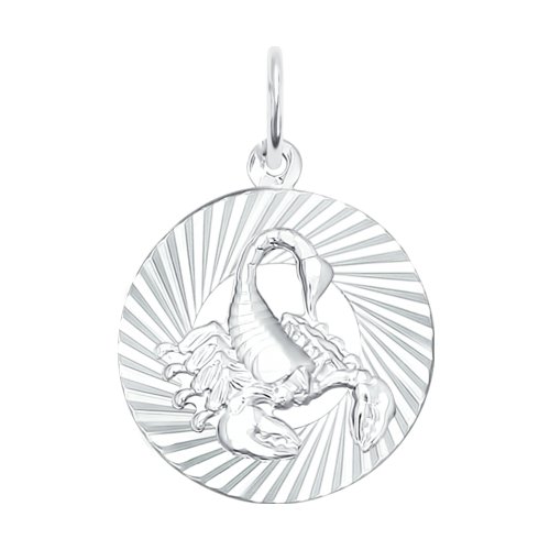 Сапфир каталог товаров Подвеска знак зодиака Скорпион из серебра