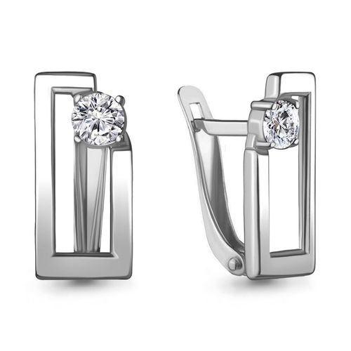 Сапфир каталог товаров Серьги из серебра с фианитом