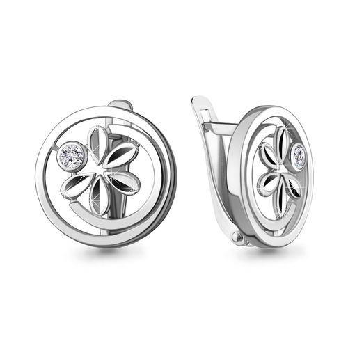 Сапфир каталог товаров Серьги из серебра с фианитом