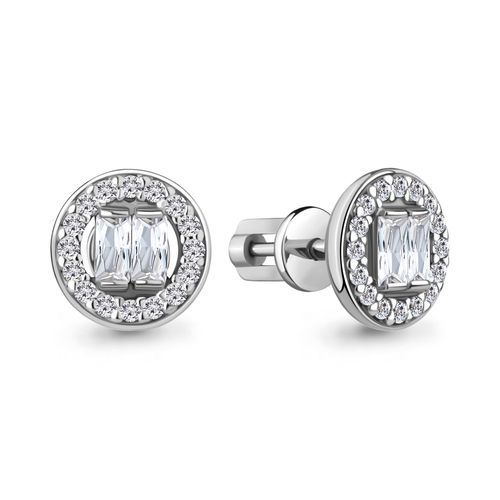 Сапфир каталог товаров Серьги гвоздики из серебра с фианитом