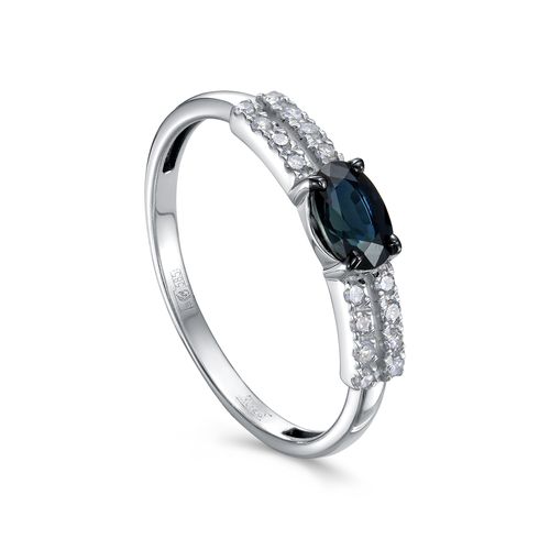 Сапфир каталог товаров Кольцо из белого золота с бриллиантом, сапфиром