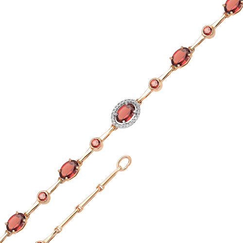 Сапфир каталог товаров Браслет женский из золота с фианитом, гранатом Сапфир каталог товаров Браслет женский из золота с фианитом, гранатом