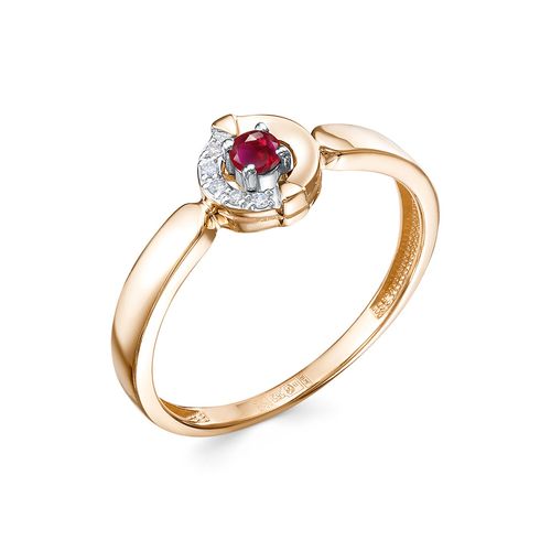 Сапфир каталог товаров Кольцо из золота с бриллиантом, рубином