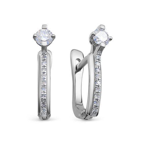 Сапфир каталог товаров Серьги из белого золота с бриллиантом