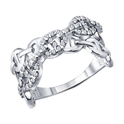 Сапфир каталог товаров Кольцо из серебра с фианитом