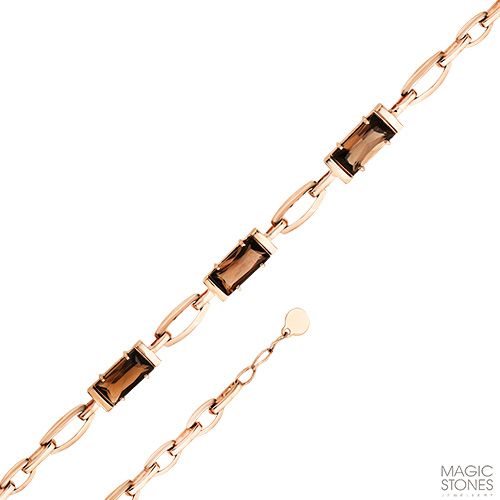 Сапфир каталог товаров Браслет женский из золота с раух-топазом Сапфир каталог товаров Браслет женский из золота с раух-топазом