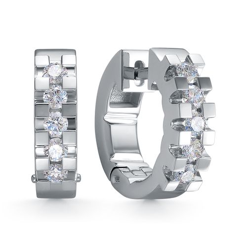 Сапфир каталог товаров Серьги из белого золота с бриллиантом