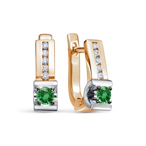 Сапфир каталог товаров Серьги из золота с бриллиантом, изумрудом