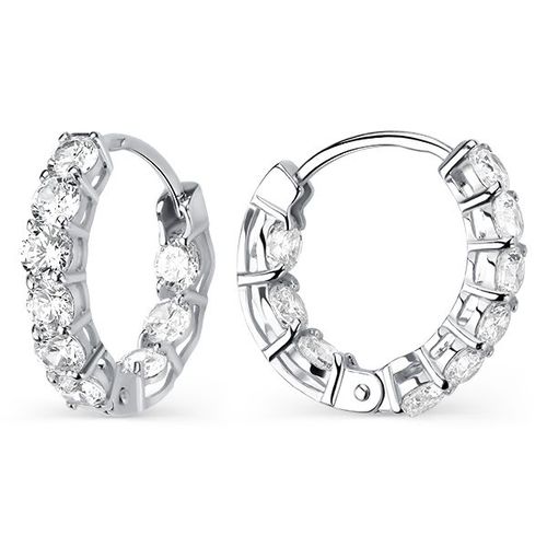 Сапфир каталог товаров Серьги из серебра с фианитом