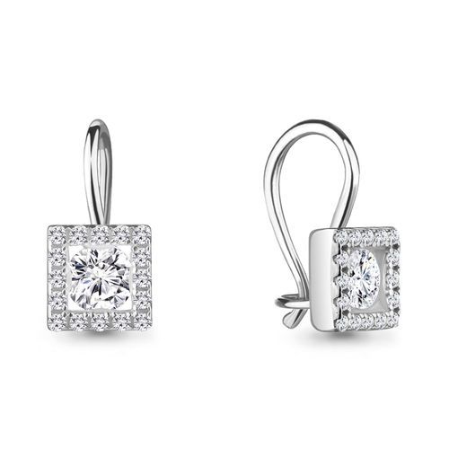 Сапфир каталог товаров Серьги детские из серебра с фианитом