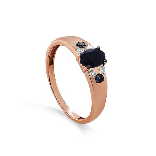 Сапфир каталог товаров Кольцо из золота с бриллиантом, сапфиром