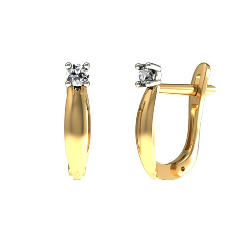 Сапфир каталог товаров Серьги детские из золота с фианитом