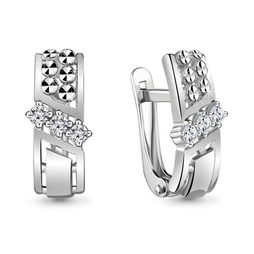 Сапфир каталог товаров Серьги из серебра с фианитом