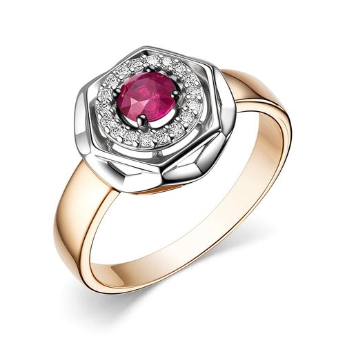 Сапфир каталог товаров Кольцо из золота с бриллиантом, рубином
