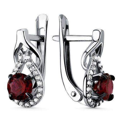 Сапфир каталог товаров Серьги из серебра с фианитом