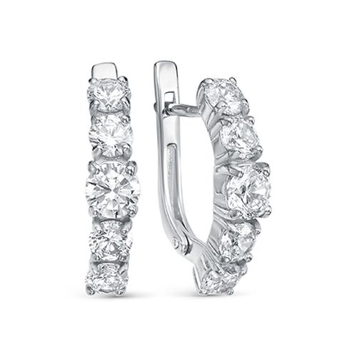 Сапфир каталог товаров Серьги из серебра с фианитом