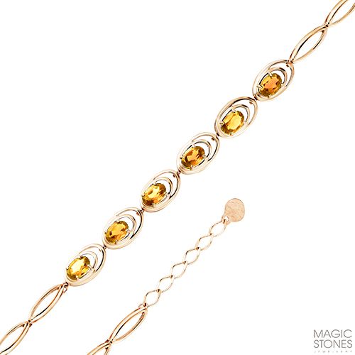 Сапфир каталог товаров Браслет женский из золота с цитрином Сапфир каталог товаров Браслет женский из золота с цитрином