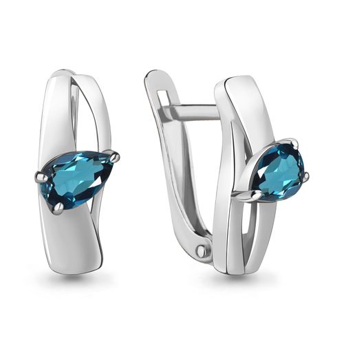 Сапфир каталог товаров Серьги из серебра с топазом