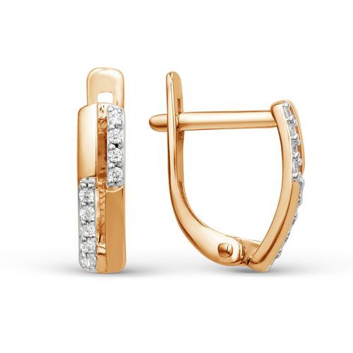 Сапфир каталог товаров Серьги детские из золота с фианитом